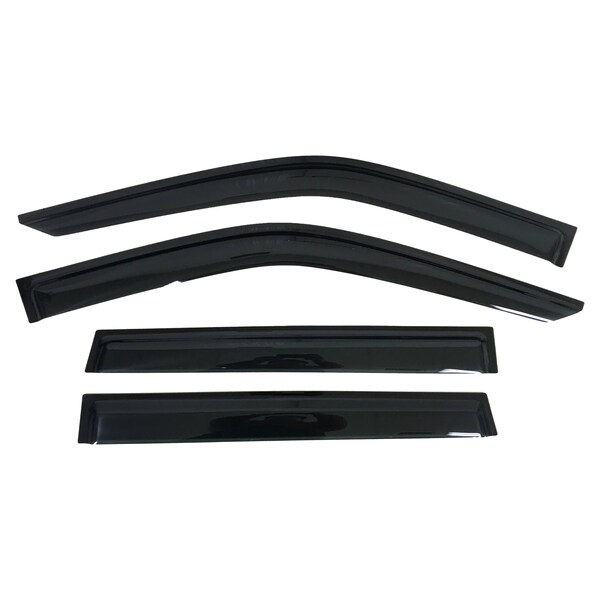 RAINGUARDS Low Profile TapeOn Smoke Acrylic Set of 4